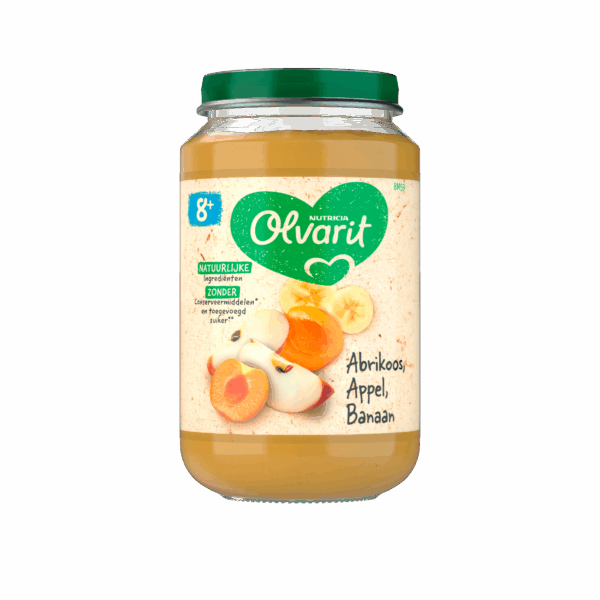 Olvarit 8+mnd Abrikoos Appel Banaan - PLUS