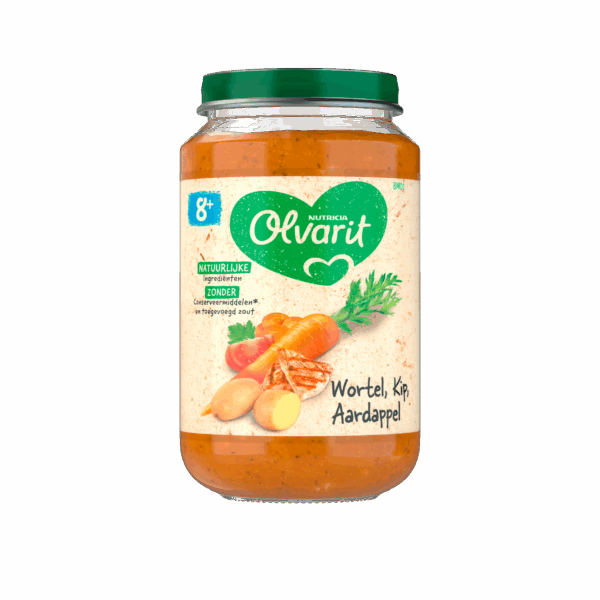 Olvarit 8+mnd Wortel Kip Aardappel - PLUS