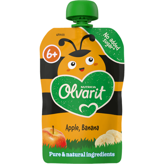 Olvarit Knijpfruit 6+ Maanden Appel Banaan - Dirk