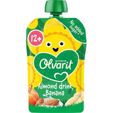 Olvarit Knijpfruit Amandeldrink Banaan 12+ Maanden - JUMBO