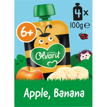 Olvarit Knijpfruit Appel Banaan 6+ Maanden - JUMBO