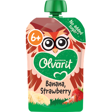 Olvarit Knijpfruit Banaan Aardbei 6+ Maanden - JUMBO