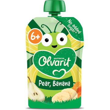 Olvarit Knijpfruit Peer Banaan 6+ Maanden - JUMBO