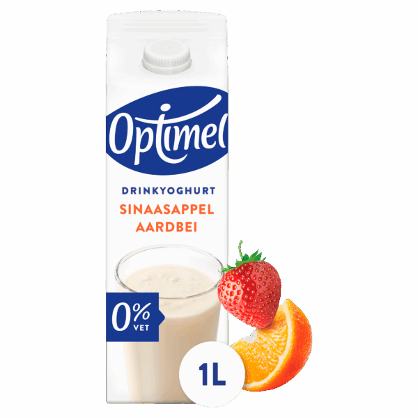 Optimel Drink Sinaasappel / Aardbei 0% vet - PLUS