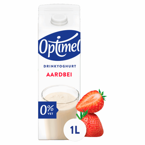 Optimel Drink aardbei 0% vet - PLUS