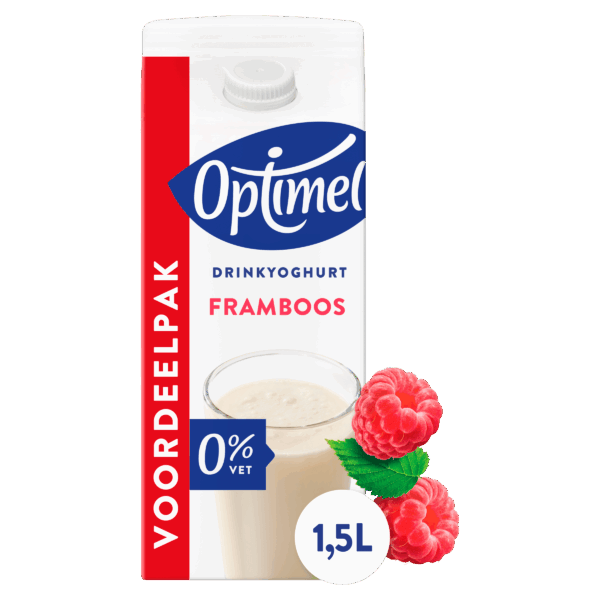 Optimel Drink framboos 0% vet - PLUS