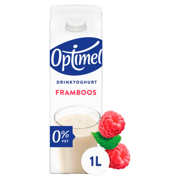 Optimel Drink framboos 0% vet - PLUS