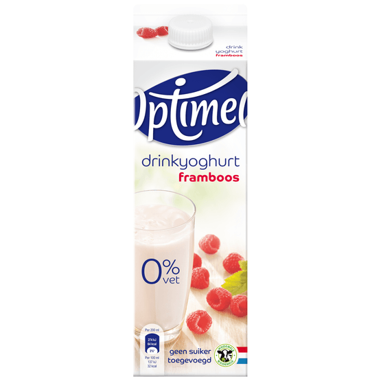 Optimel Drink framboos 0% vet - Dirk