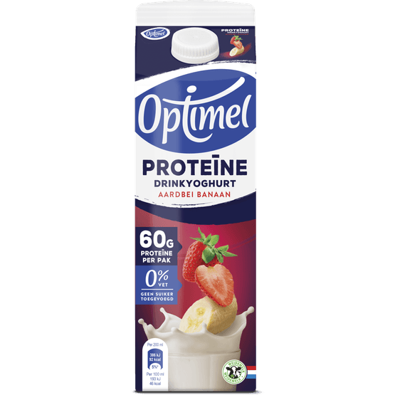 Optimel Drinkyoghurt aardbei banaan proteine - Dirk