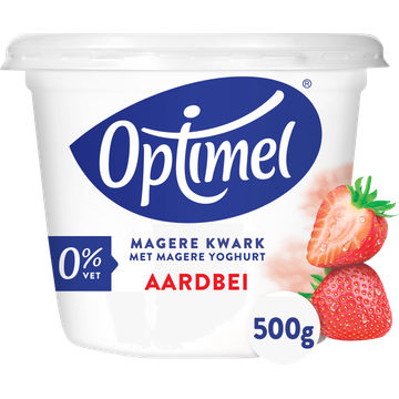 Optimel Magere Kwark met Magere Yoghurt Aardbei 0% Vet - JUMBO
