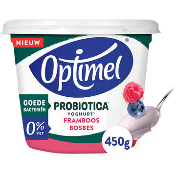 Optimel Probiotica Yoghurt Framboos Bosbes 0% Vet - JUMBO