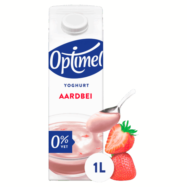 Optimel Yoghurt Aardbei 0% Vet - PLUS