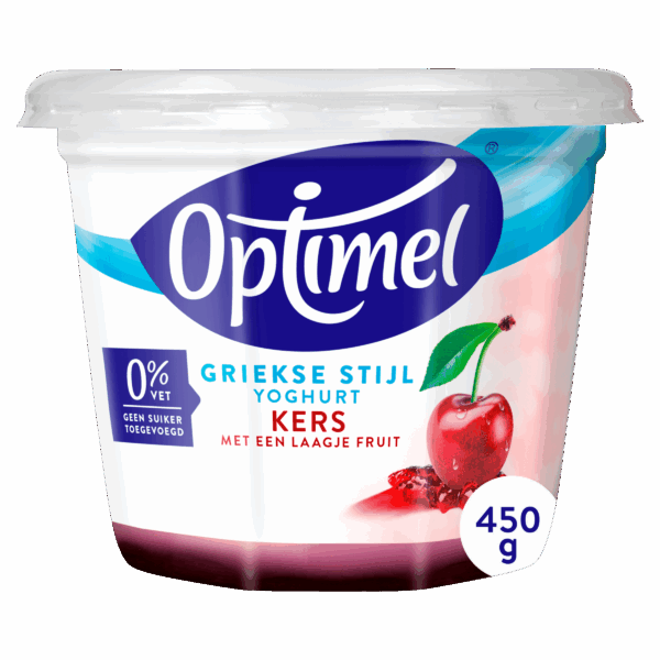 Optimel Yoghurt Griekse stijl kers 0% vet - PLUS