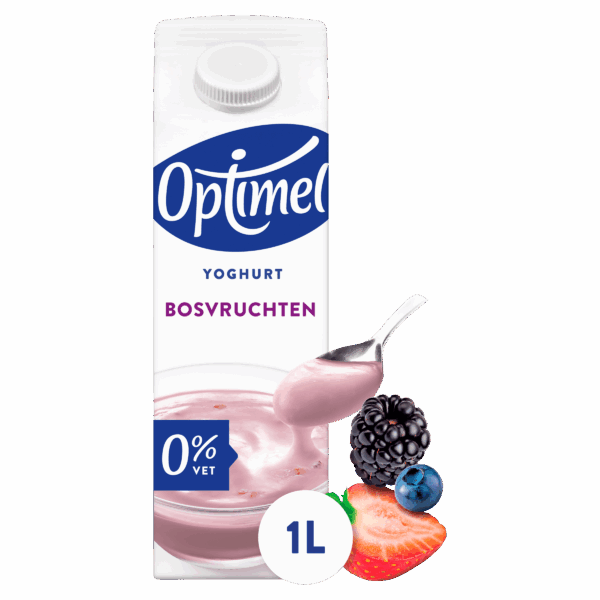Optimel Yoghurt bosvruchten 0% vet - PLUS
