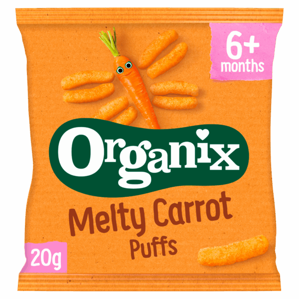 Organix Maïs knabbels met wortel 6+m - PLUS