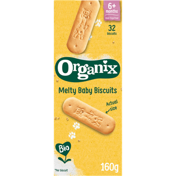 Organix Snack Melty Baby Biscuits 6+m - JUMBO