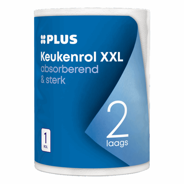 PLUS 2 laags sterk keukenrol xxl 400 vel - PLUS