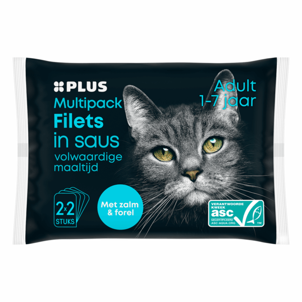 PLUS Adult zalm forel 4-pack - PLUS