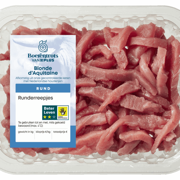 PLUS Boerentrots Beter leven Runderreepjes - PLUS