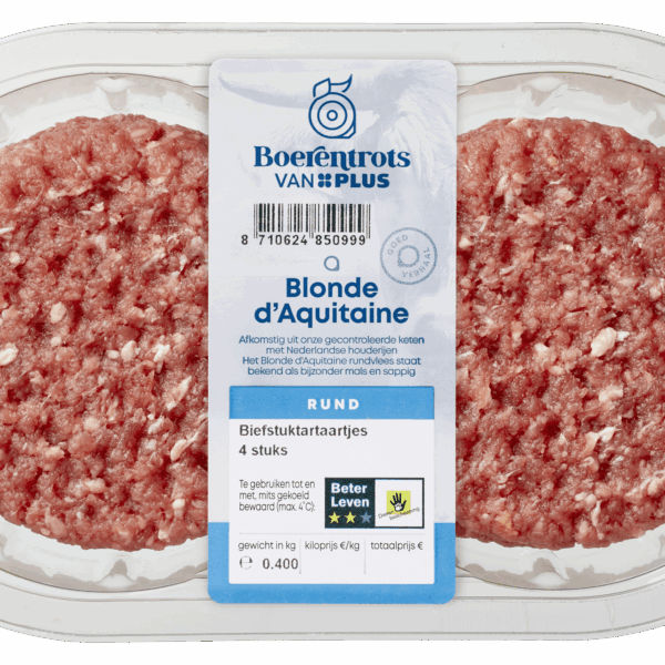 PLUS Boerentrots Biefstuktartaartjes 4 stuks - PLUS