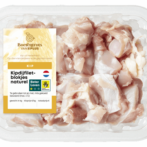 PLUS Boerentrots Kipdijfiletblokjes naturel - PLUS