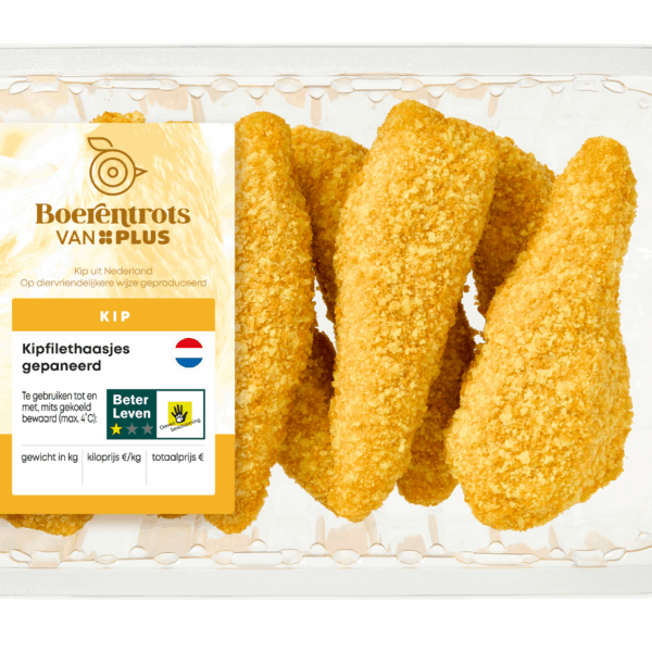 PLUS Boerentrots Kipfilethaasjes gepaneerd - PLUS