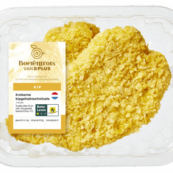 PLUS Boerentrots Krokante Kipgehaktschnitzels 2st. - PLUS