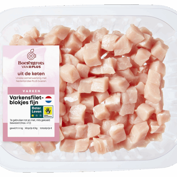 PLUS Boerentrots Varkensfiletblokjes fijn - PLUS