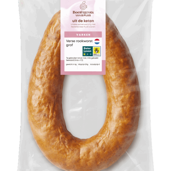 PLUS Boerentrots Verse rookworst grof - PLUS