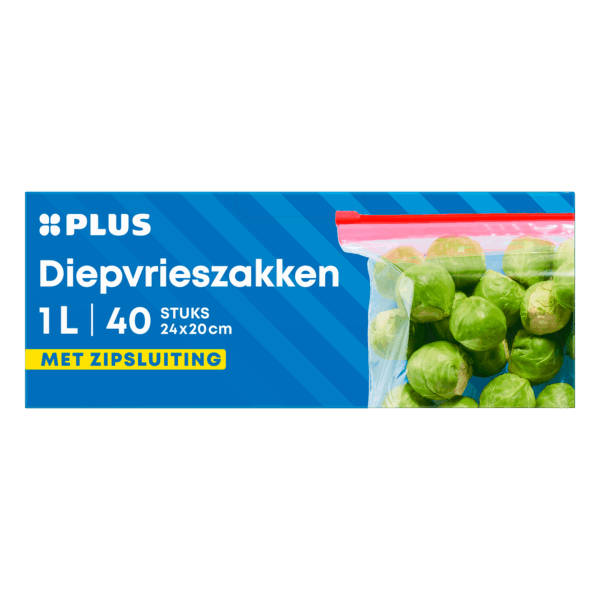 PLUS Diepvrieszakken hersluitbaar 1L - PLUS