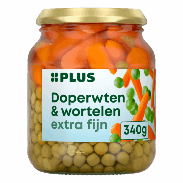 PLUS Doperwten en wortelen - PLUS