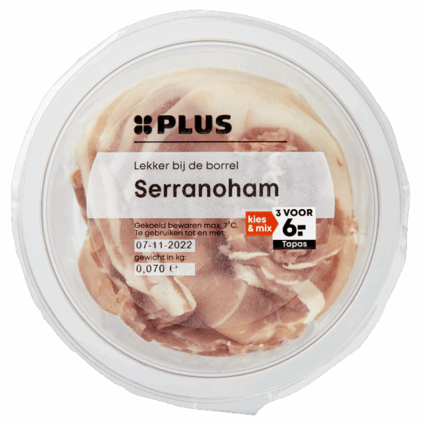 PLUS Dungesneden serranoham - PLUS