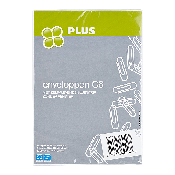 PLUS Enveloppen C6 114x162 mm - PLUS