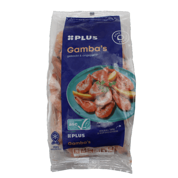 PLUS Gamba's gekookt en ongepeld - PLUS