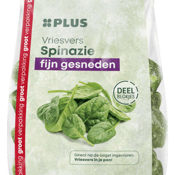 PLUS Gehakte spinazie fijn deelblokjes - PLUS