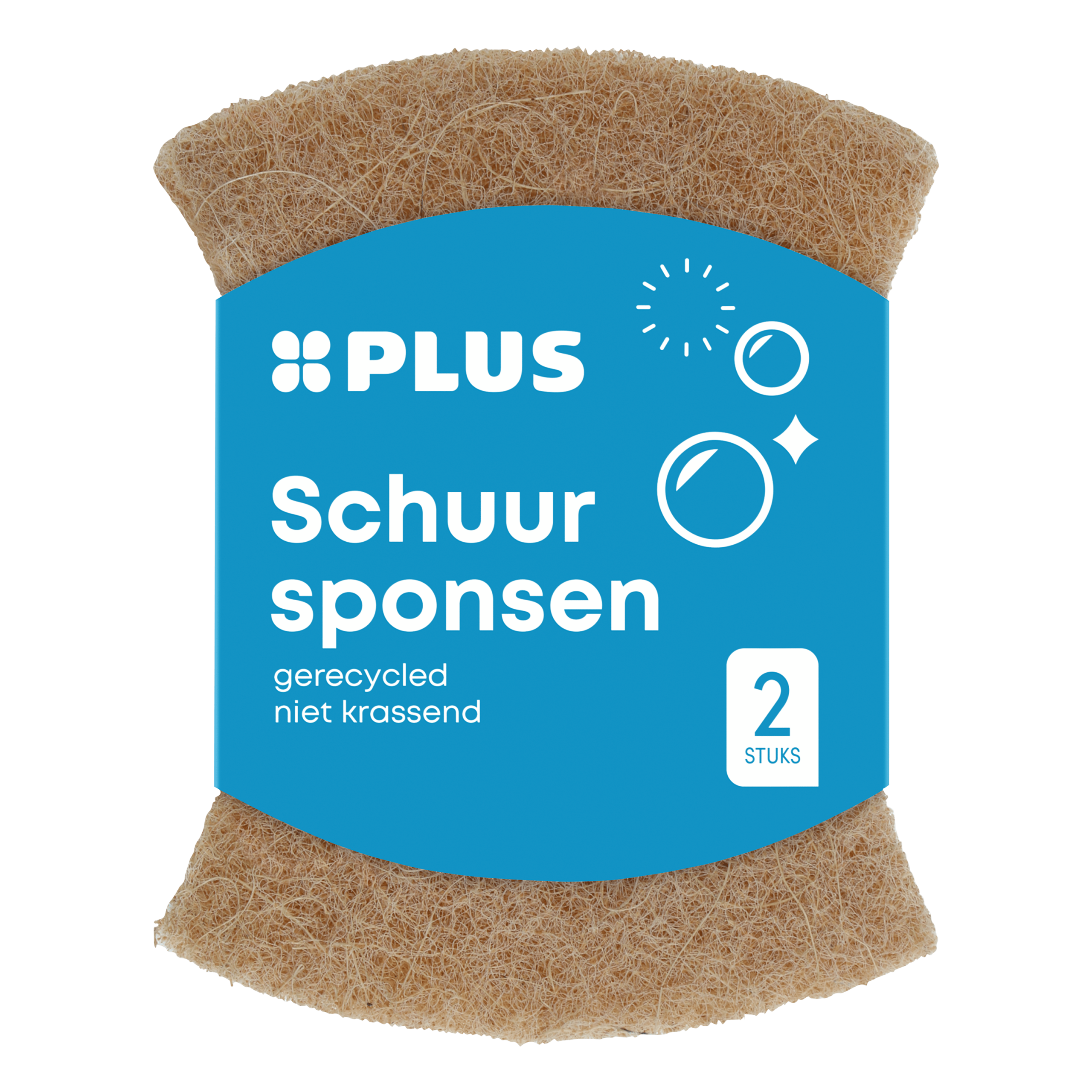 PLUS Gerecyclede schuurspons niet krassend - PLUS