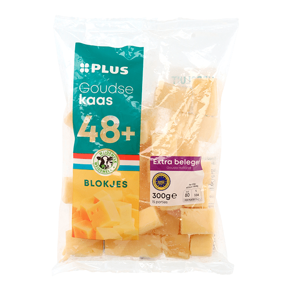 PLUS Goudse Extra Belegen 48+ blokjes - PLUS