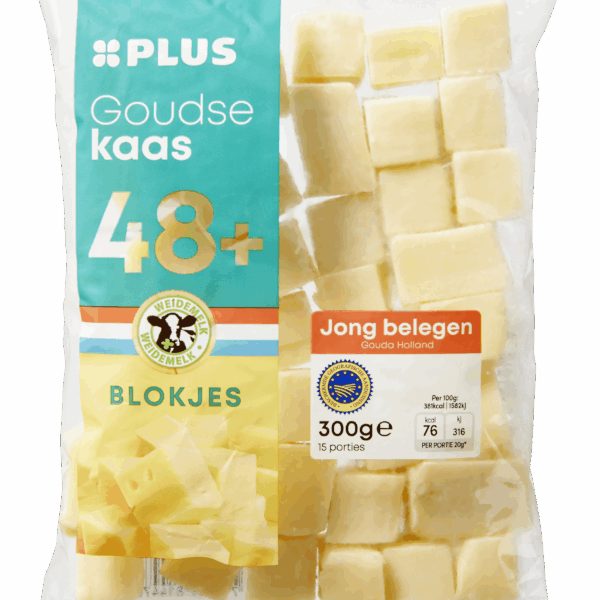 PLUS Goudse Jong Belegen 48+ blokjes - PLUS