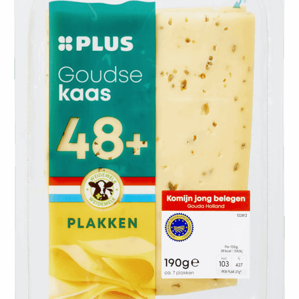 PLUS Goudse jong belegen komijn plakken - PLUS