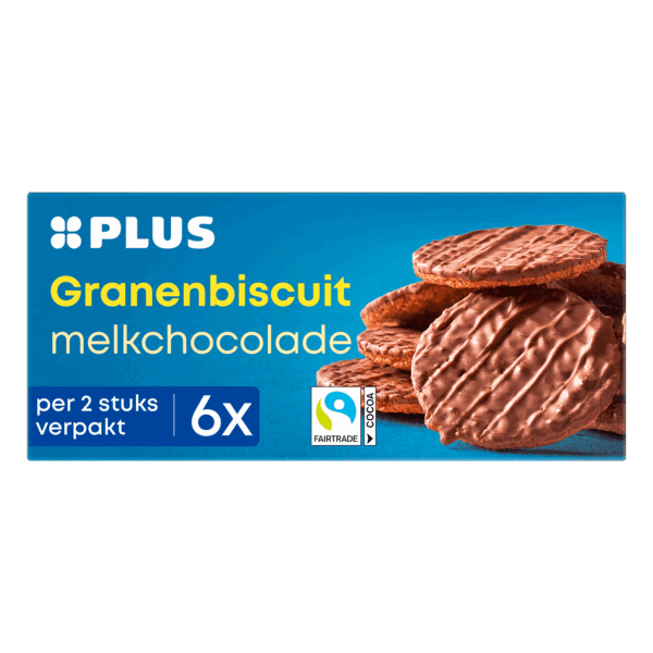 PLUS Granenbiscuit Choco Fairtrade - PLUS