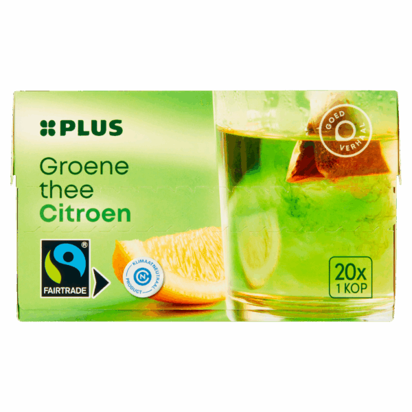 PLUS Groene Thee Citroen Fairtrade - PLUS