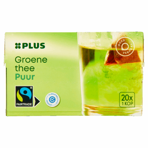 PLUS Groene Thee Puur Fairtrade - PLUS