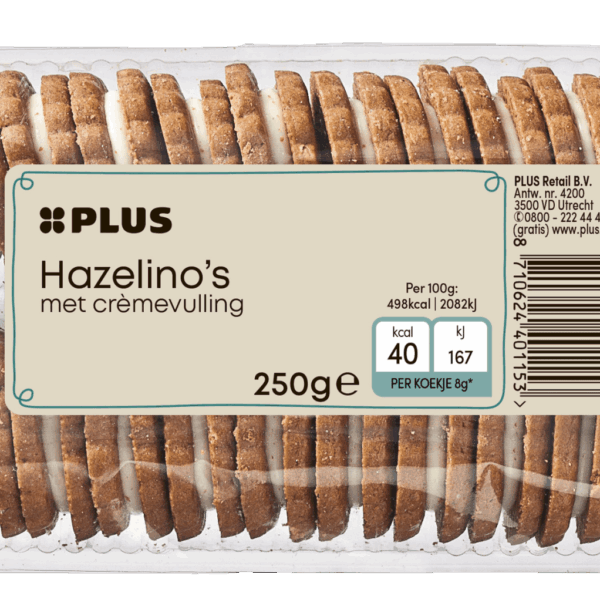 PLUS Hazelino's met crèmevulling - PLUS