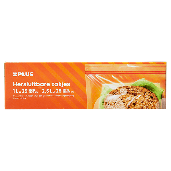 PLUS Hersluitbare zakjes 1L / 2