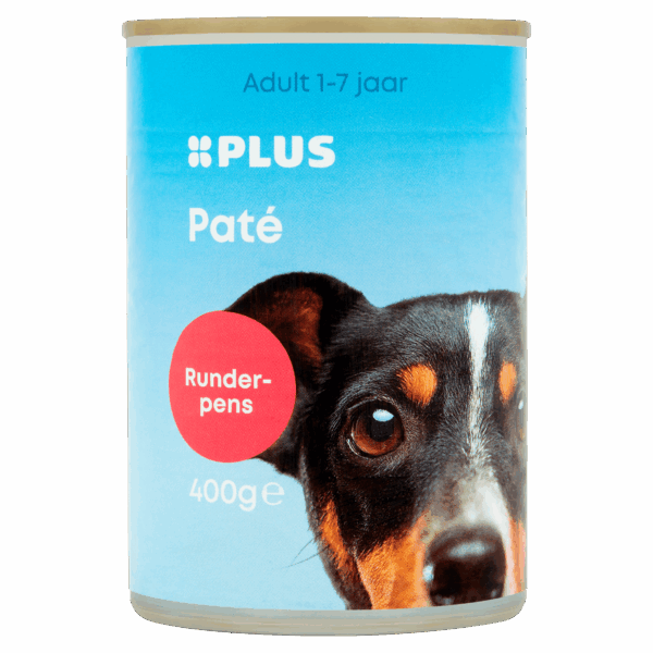 PLUS Hondenvoer runderpens paté 4% - PLUS