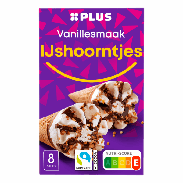 PLUS Ijshoorntjes vanille smaak - PLUS
