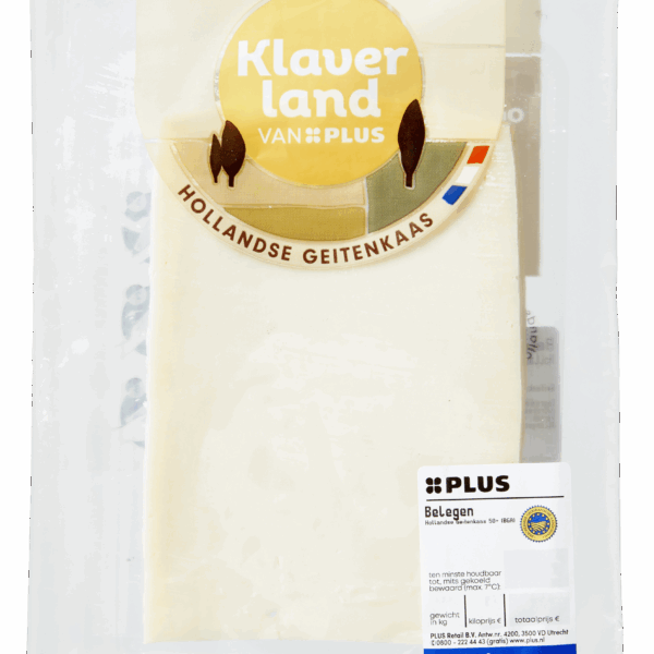 PLUS Klaverland Geitenkaas belegen 50+ plakken - PLUS