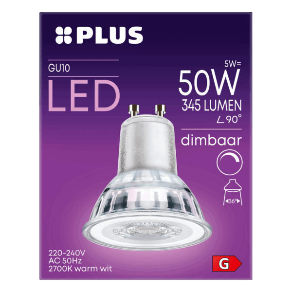PLUS LED 50W GU10 dimbaar - PLUS