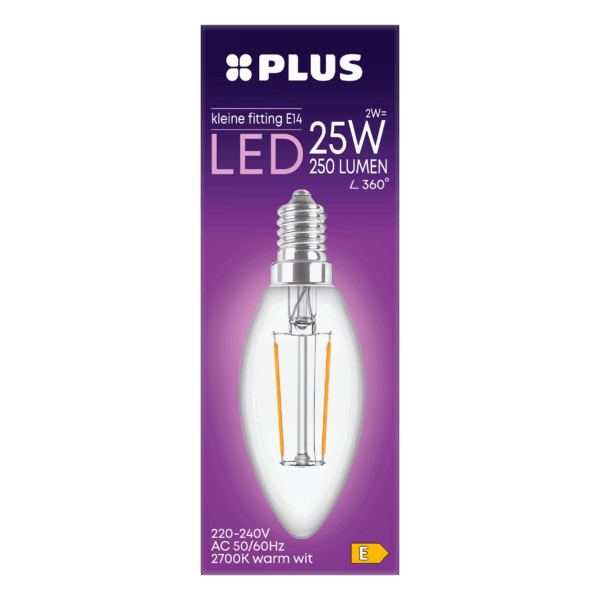 PLUS Lamp LED 25W Kaars kleine fit helder - PLUS