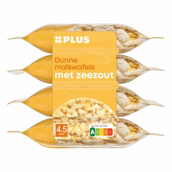 PLUS Maiswafels Zeezout Portie - PLUS